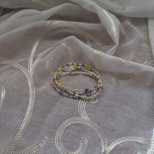 Yellow, Red & Sky Blue Waist Beads